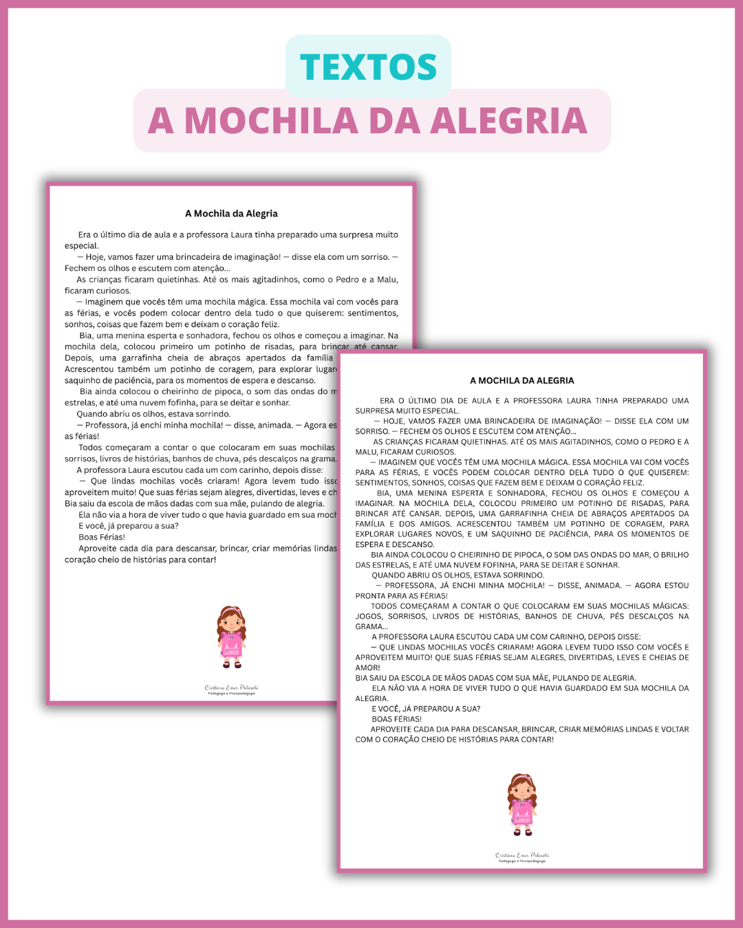 História e Atividades A Mochila da Alegria