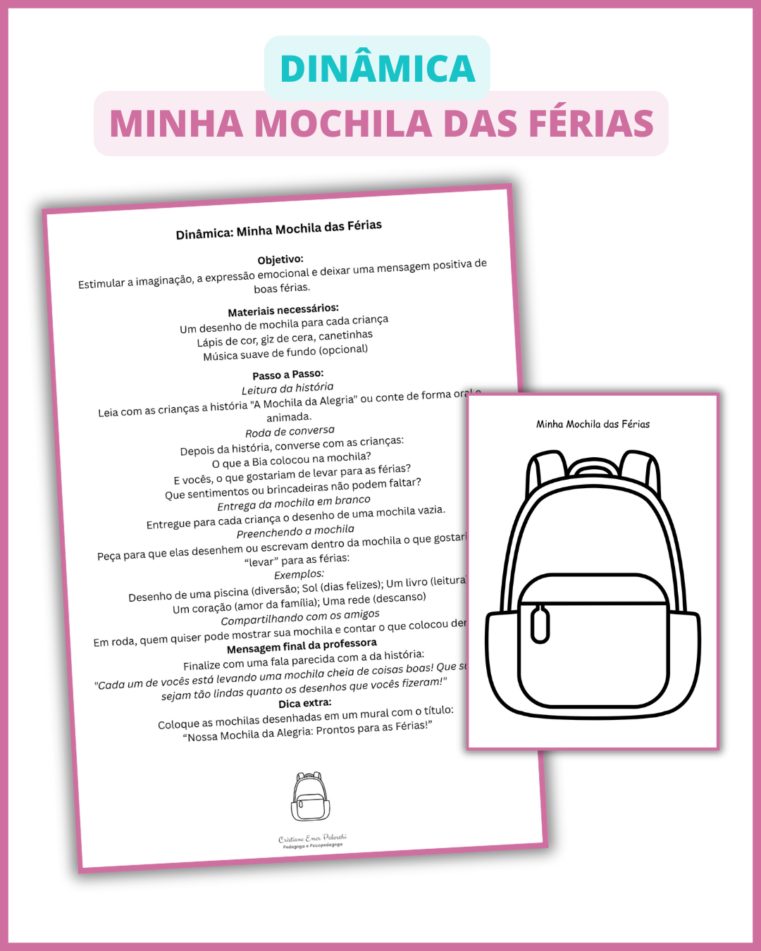 História e Atividades A Mochila da Alegria